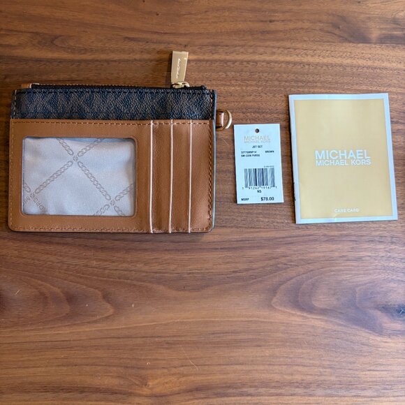 Michael Kors Small Logo Coin Wristlet new - Picture 1 of 8